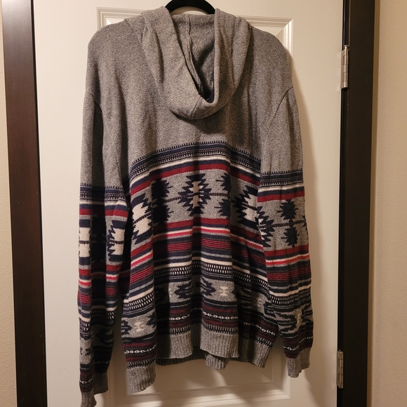American Eagle Men's Southwestern Hooded Sweater Kangaroo Pocket Size XXL - Picture 2 of 10